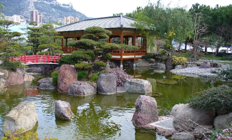 Monaco's Japanese Garden scenery