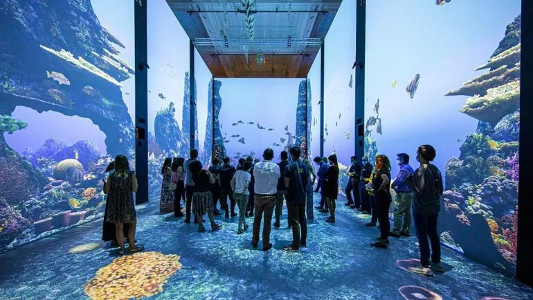 Monaco's Oceanographic Museum's virtual Great Barrier Reef exhibit!