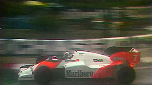 Alain Prost during the 1984 Monaco Grand Prix